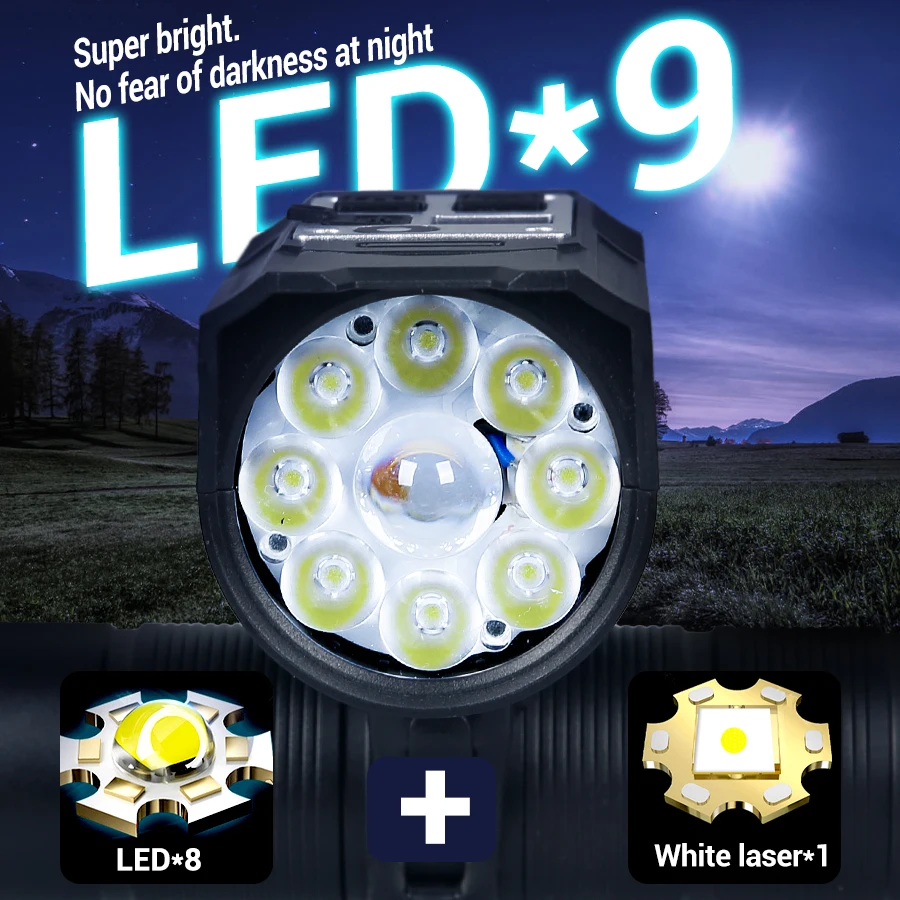 9 LED Bicycle Headlight USB Re - Headlamp Waterproof Rechargeable ulasan dan harga