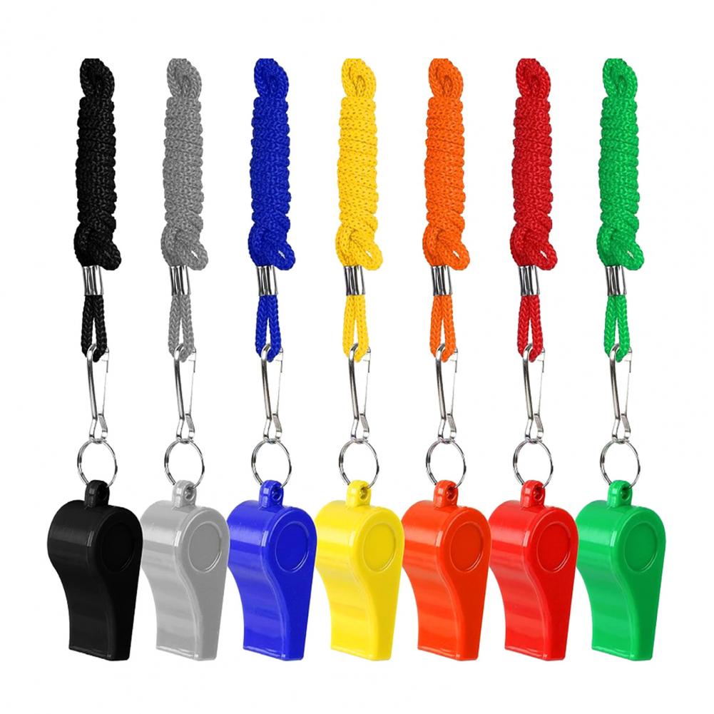 10Pcs Plastic Whistles with La - Emergency Whistle Pea ulasan dan harga