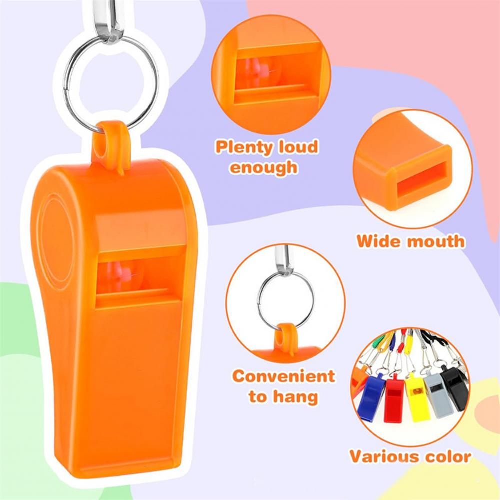 10Pcs Plastic Whistles with La - Emergency Whistle Pea ulasan dan harga