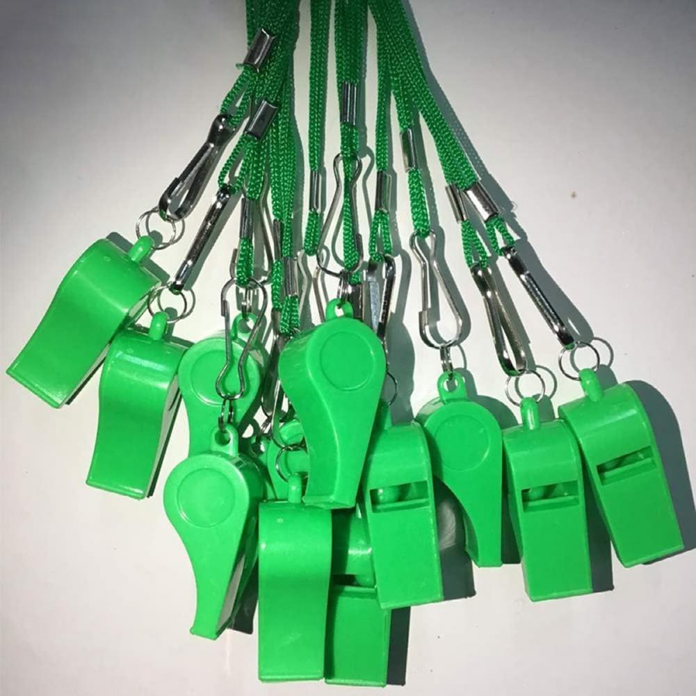 10Pcs Plastic Whistles with La - Emergency Whistle Pea ulasan dan harga