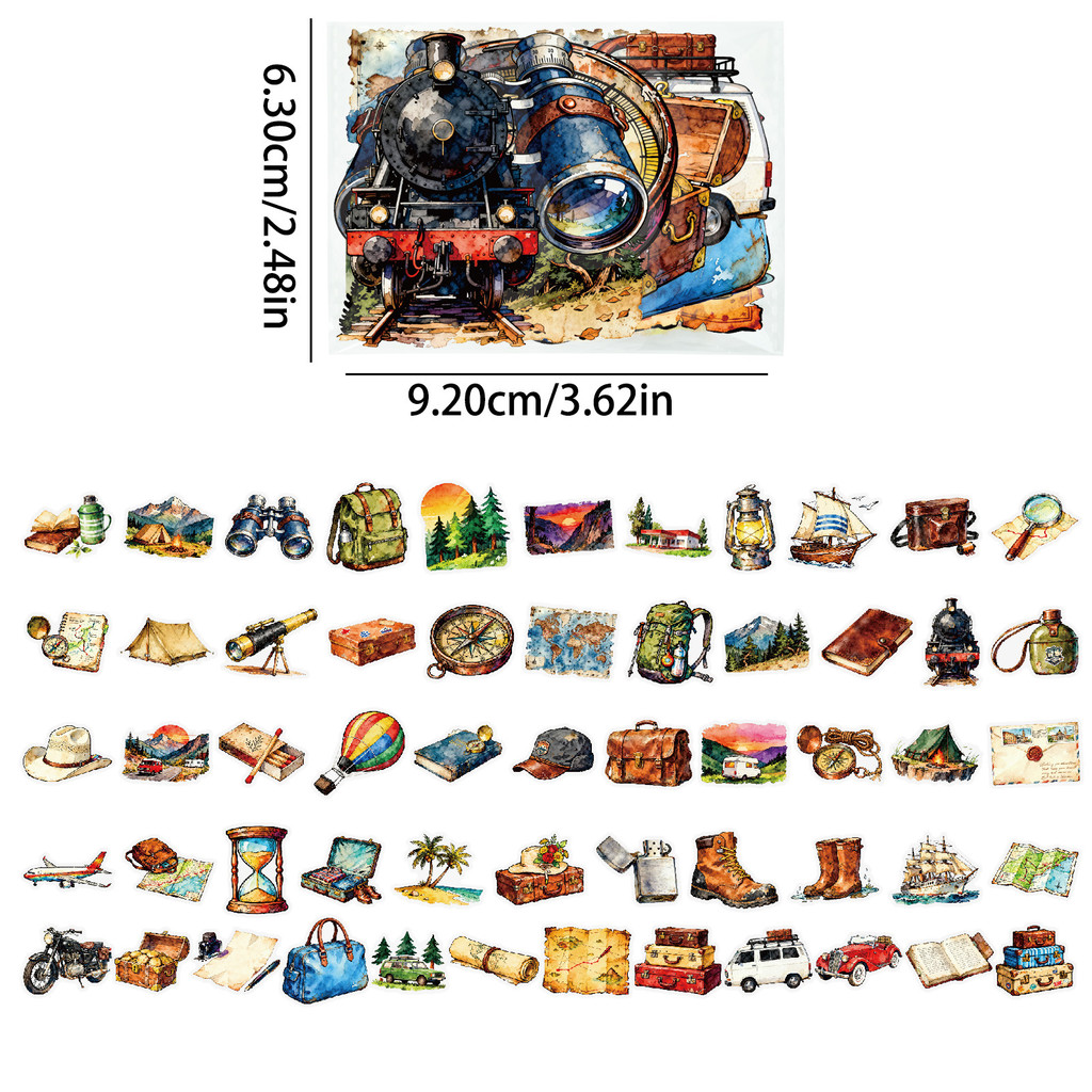 56Pcs Travel & Outdoor PET Sti - Outdoor Adventure Stores ulasan dan harga