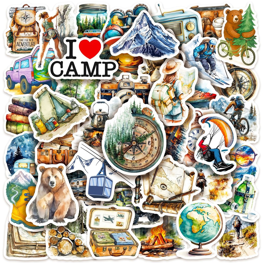 50PCS Outdoor Watercolor Campi - Outdoor Adventure Stores ulasan dan harga