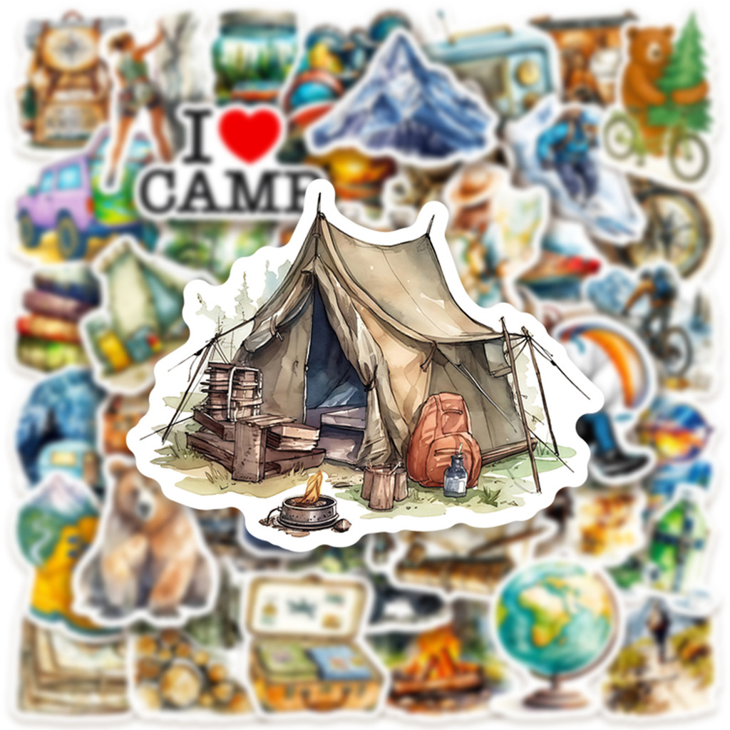 50PCS Outdoor Watercolor Campi - Outdoor Adventure Stores ulasan dan harga